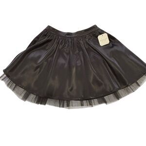 Altar’d State Black Satin Tulle Whimsigoth Skirt XS Fairy Grunge Witchy Holiday